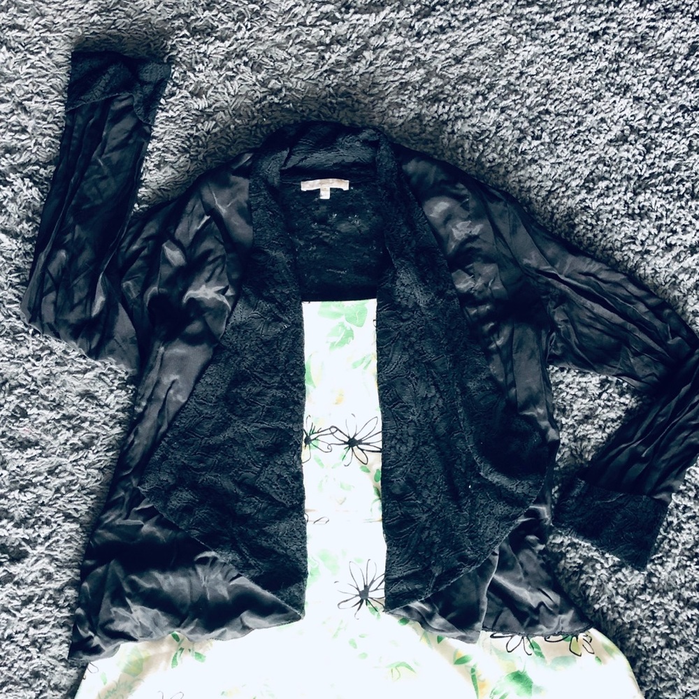 ❌SOLD Mystree dress, flowy black blazer jacket